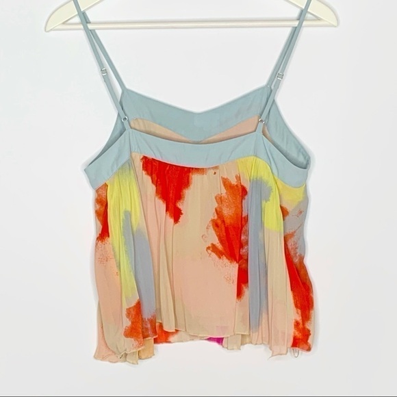 1. state Abstract Paint Spot Crop Pleated Tank small - Picture 2 of 7